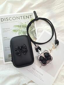 6件装黑色波浪爱心保护壳+收纳盒适用于手机18W/20W充电器保护壳和数据线保护壳适用于手机13/12/11充电器绕线器18/20W快速充电头防断线绕线器男友/女友礼物数据线整理器 - 多色 - 查看 14