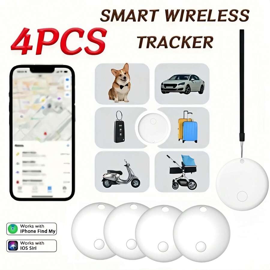 4pc GPS Tracker With Strong Magnetic For Vehicles,Children, Pet, Car, Motorcycle,GSM/GPRS/GPS Tracking Device Real Time Tracking Anti-Theft Anti-Lost L Ocator SIM Message Positioner(With App)