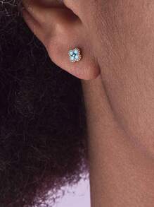 1Pair Four Leaf Clover Pendant 925 Sterling Silver Earring For Women Vintage Minimalist Gift For Her Wedding Party Fine Jewelry