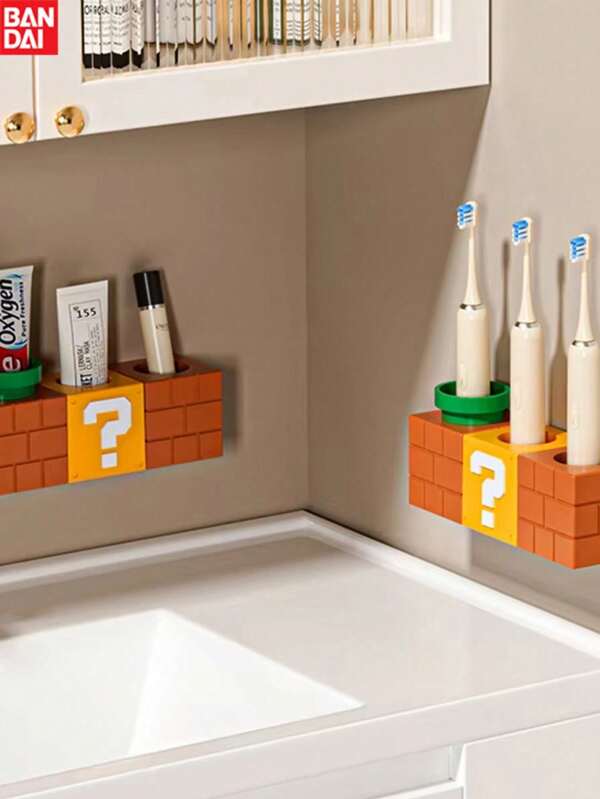 bandai Bandai, Zahnbürsten Badezimmer Aufbewahrung, Zahnbürstenhalter, kreative Anime Hängeaufbewahrung, Badezimmer Accessoires, Spiel Cartoon Zahnbürstenhalter, multifunktionaler wandmontierter elektrischer Zahnbürstenhalter, Büro- und Badezimmer Aufbewahrungsboxen, Zahnbürstenhalter | Moderner Zahnbürstenhalter | Kunststoff Zahnbürstenhalter, perfektes Party Geschenk & Geburtstagsüberraschung, ideal für Weihnachten, Halloween, Thanksgiving Geschenke.