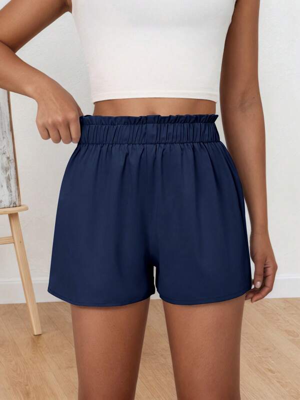 Teen Girls' Ruffle Waist Loose Shorts, Summer (YY591)