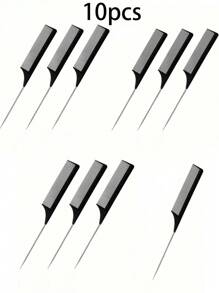 3pcs/1pc Black Pointed Tail Comb, A Steel Pin-Shaped Protruding Hair Dye Comb - Hair Salon Designed Hair Comb With Haircut Partitioning And Pointed Tail Design, Suitable For Normal Hair,Back To School,Travel Holiday Essentials,Hair Accessories For Women,Brush,Hair Brushes,Edge Brush,Brush Hair,Hair Comb,Comb Hair,Detangling Brush,Ball Brush,Mini Hair Brush,Hair Brush Set,Wooden Comb,Hair Brush, Brush, Comb, Slick Back Brush, Hairbrush, Edge Brush, Brush Hair, Hair Comb, Hair Brush Set, Comb Hair, Mini Hair Brush, Detangling Brush, Hair Brushes,Hair, Accessories, Hair Products, Hair Tools, Hair Stuff, Hair Care, Curly Hair Brush, Barber, Barber Accessories, Hairdressing Equipment,Travel Essentials,Travel Essential,Hairstyle,Hairdressing