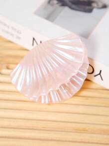 1pc Gradient Color Shell Hair Clip, Vacation Style Hair Accessory, Large Size Claw Hair Clip, Summer Maritime Design Hair Clips Hair Jaw Clip Hair Clamps Hair Clutch Hair Catcher Clip