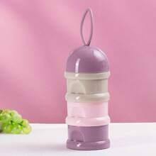 Dispensador de fórmula portátil de 3/4 camadas – Recipiente para leite em pó e lancheira para bebês, design de urso de desenho animado, armazenamento de alimentos empilhável para viagens e casa | Fórmula para viagem, itens essenciais para bebês, porta-lanches para crianças - Multicolorido - Ver 16