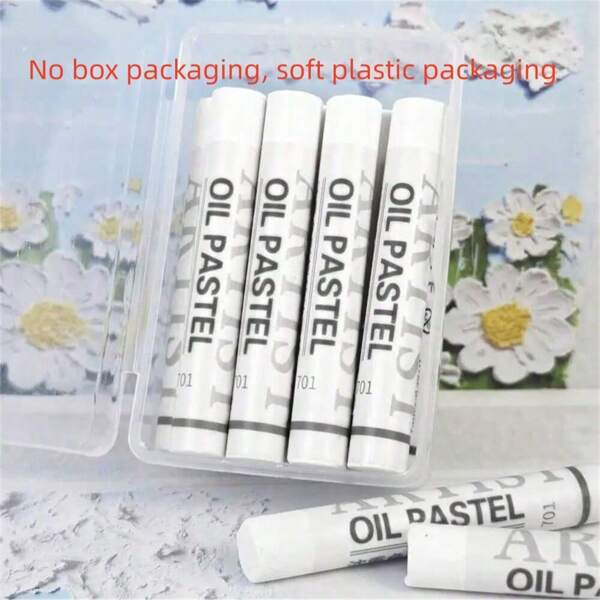 12 Stück weiße Ölpastell-Stifte als Nachfüllset, weiche wasserfeste Ölmalerei-Stifte, intensiv farbige Ölmalerei-Stifte in einer Boxed Set, speziell für künstlerisches Malen entwickelt.