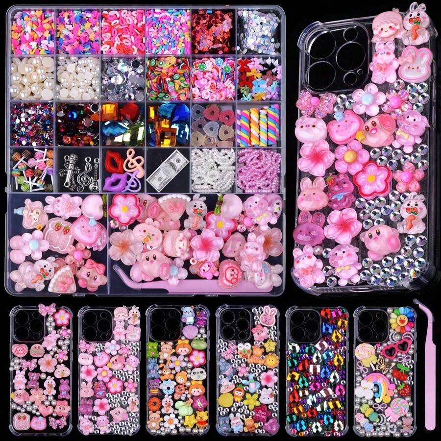 3980 Pcs Junk Case Charms Kit For Phone Case,Slime Craft,Cute Nail Art Charms - C1#Gaya 3 - View 1