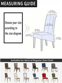 1 件/4 件/6 件米色条纹格子高弹力餐椅套，现代涤纶可洗座椅保护套，适用于餐厅、酒店、深灰色、卡其色、黑色、秋季装饰、房间装饰、返校、学校用品 - 抹茶綠 - 查看 3