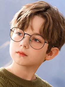 1 副青少年 12-14 岁金属休闲圆框返校时尚眼镜适合日常阅读和校园生活服装搭配使用 - 彩色 - 查看 3