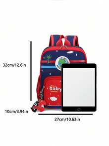 1 buc versiune coreeană a rucsacului cu model de rachetă spațială, dinozaur, drăguț rucsac mic pentru grădiniță, băiat, rucsac de călătorie ușor, casual și versatil, potrivit pentru orice ocazie, bretele de umăr confortabile și reglabile, potrivit pentru exterior, naveta, uz școlar, este un cadou ideal pentru întoarcerea la școală - Rucsac cu dinozauri din desene animate - Vizualizare 11