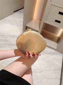 1 pezzo di borsa da sera elegante con forma asimmetrica, borsa romantica da matrimonio, borsetta formale da festa con tracolla a catena per primavera/estate