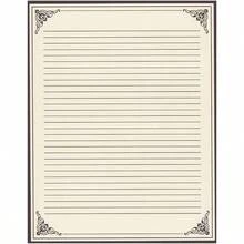 96 Sheets LetterSize Vintage Lined Writing Paper 8.5x11 Inch Antique Border Aged Old Design Vintage Stationery For Typing Writing Letters Poems Notes Invitations Cream - Cream - 查看 7
