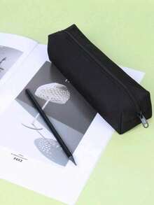 1个装简约款铅笔袋牛津布新款大容量跨境铅笔袋学生开学季奖品校园文具袋简约版铅笔袋中小学生防脏铅笔盒教育培训机构促销奖品笔袋书包学习用品返校