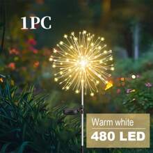 1PC Dandelion Gardening Landscape Outdoor Waterproof Fireworks Light Wedding Decoration Holiday Lawn Light 8 Lighting Modes Household Color, Warm White, White, 60/150/200/240LEDs Multiple Models Available