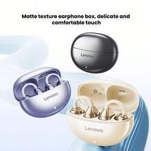 Lenovo TA410 Open Bluetooth Headset Ear Clip Style, Bone Conduction Concept, Comfortable To Wear, Bluetooth 5.4, Sports Running, Call Noise Reduction, Suitable For Apple And Xiaomi Mobile Phones - Moon Rock White - View 4