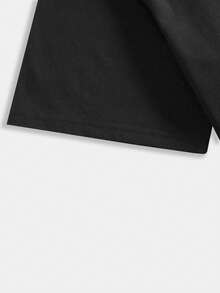 200g Pure Cotton T-Shirt 2025 Summer Ladies New Short Sleeve Pure Cotton Holiday Pattern Short Sleeve Round Neck Couple Wear Small Shirt Tops - 黑色 - 查看 3