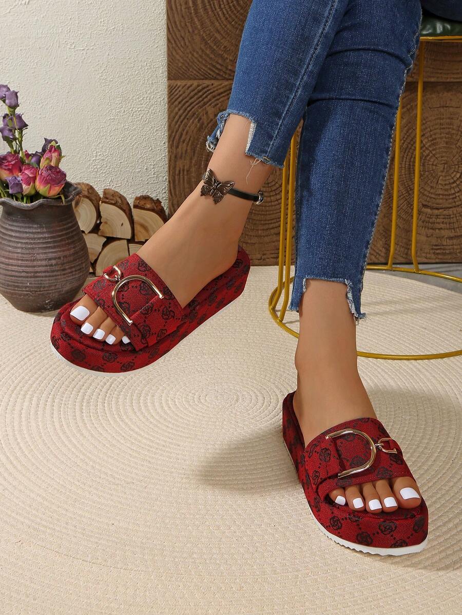 2025 New Thick-Sole Wedge Heel Sandals, Ladies Home Slippers, Fashion Women Summer Beach Flip Flops