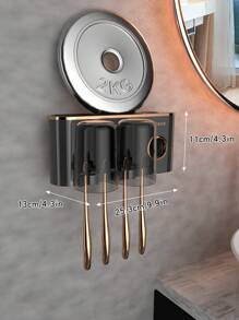 J'ai un porte-brosse à dents, des accessoires de salle de bain avec distributeur de dentifrice, 2 gobelets, un porte-brosse à dents, montage mural, décoration de salle de bain retour à l'école