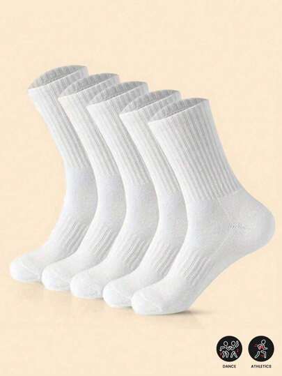 60 Stück/50 Stück/40 Stück/20 Stück/12 Stück/10 Stück/8 Stück/6 Stück/4 Stück/2 Stück Unisex rein weiße Crew Socken, leichte Sportssocken, bequem & weich, geeignet für Sporttraining, Frühling/Sommer/Herbst/Winter, schwarz & weiß, geruchsresistent, feuchtigkeitsableitend, weiche & leichte Sportssocken für Herren & Damen