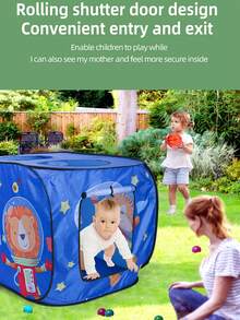 儿童便携式帐篷，无需安装，室内室外游戏屋，互动帐篷适合男孩、女孩、圣诞节、万圣节、复活节、生日派对