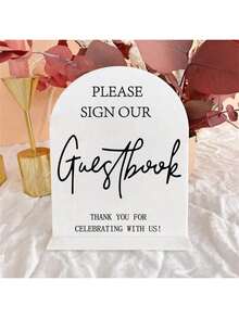 Acrylic Wedding Ceremony & Reception Signage, Modern Wedding Welcome Sign - Multicolor - View 5