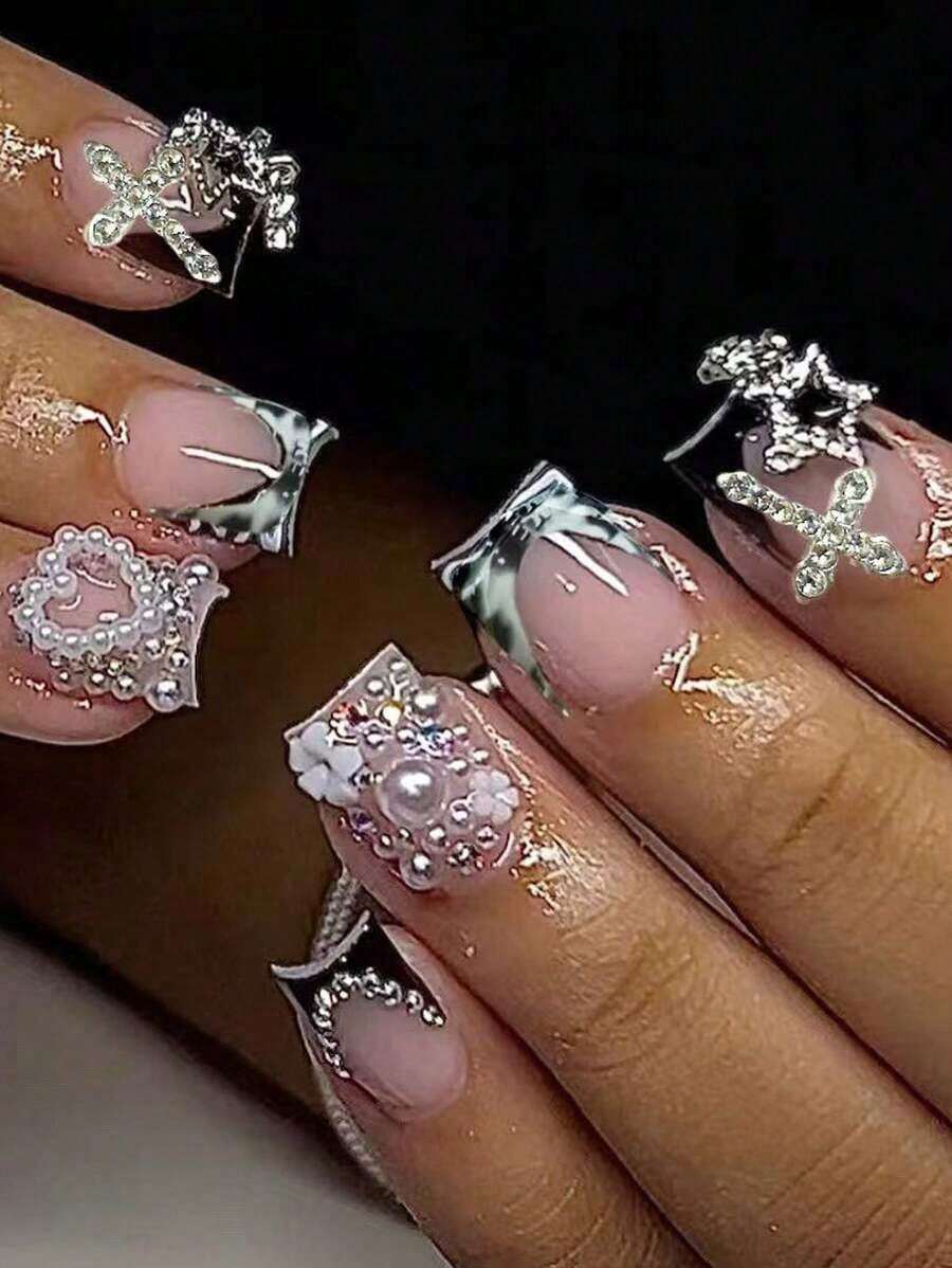 24 Pieces/Random Delivery - High-End Salon-Grade Press-On Nails - Short Square Full-Coverage False Nails, Solid Color Nails, Almond-Shaped Press-On Nails, Coffin-Shaped Nails, Oval Nails. Various Nails, Press-On Nails, Nail Art Supplies, Suitable Women And Girls Who Love Beauty, Improve Themselves, And Be Good To Themselves/Manicure (Random Delivery);