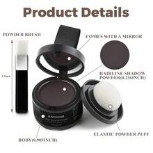 Glow HavenRoot Up Powder, Hairline Powder Thinning Hair, Instantly Cover Hair, Root Cover Up Women & Men, Bald Spots, Grooming, Beard Line (Light-Blonde, 0.14 Ounce (Pack Of 1)) - Dark-Brown - 查看 4