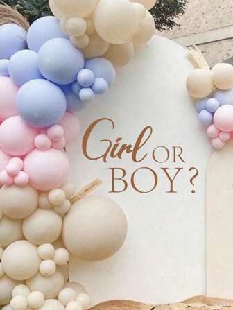 Gender Reveal Wall Decals, Decorative Removable Stickers For Party Background, Gender Reveal Party Decor