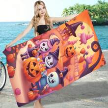 Serviette de plage/Couverture de plage personnalisée en microfibre à séchage rapide de 250 g/m², avec motif de dauphin et de rivage de . Super absorbante, convient pour les voyages, le camping, la natation, serviette tout usage, 70 cm x 140 cm ou 90 cm x 180 cm