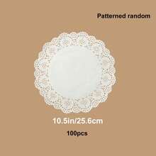 100 Pcs Round White Paper Doilies, Lace Paper Place Mats Rustic Scallop Doily Disposable Paper Table Pads For Food Cakes Crafts Party Weddings Tableware Decor - White - View 18