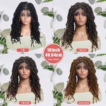 DWNSEN 360° HD Full Double Lace Front Braid Wig -Short Styling Wig Hand Braided, Knotless Cornrow Braids, Lace Frontal, Blended Black Hair, Baby Hair, Natural Looking, Realistic Hairline,Summer Breathable, Comfortable, Durable, For Women - model - 查看 8