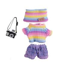 6.69 pollici Vestiti di bambola, compatibili con , include 3 outfit - cappello secchio alla moda, maglione e set di pantaloni o gonna, adatto per bambole di 6.69 pollici, accessori carini per bambole per giochi e esposizione (scarpe e bambola non incluse)