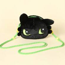 Spin Master Dragon Tamer Series - Adorable Toothless Boy Plush Crossbody Bag | Soft Fluffy Cuddly Shoulder Storage Bag For Girls Christmas Birthday Present