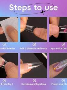 120Pcs Medium Length Duck Nail Tips 12 Sizes Box-Packed Duck Nails Half Cover Wide Nail Tips French False Nail Tips Acrylic Nails Extension Tips - Trong sáng - Xem 7