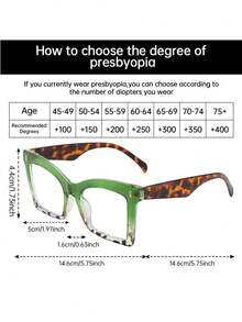 1pc/4pcs New Stylish Exaggeration Oversized Popular Design Women Reading Glasses 6 Diopter Options, +1.0 To +2.5Magnification, As Office, Reading, Gift For Parents, Holiday Gift, Daily Life - trong suốt - Xem 9