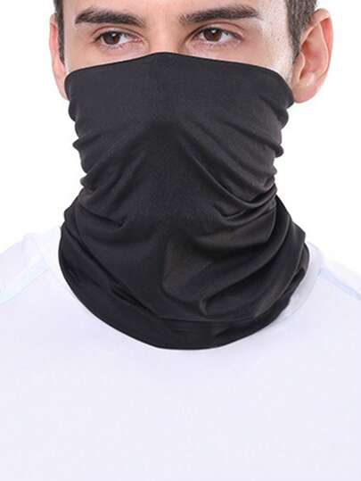 1 st lätt unisex sportcykling issilkeshalsduk, andningsbar fukttransporterande sportpannband halsvärmare ansiktsmask