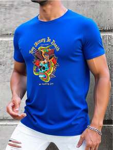 King T-shirt 男士T恤 - 寶藍色 - 查看 2