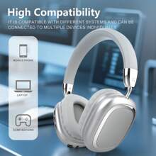 Casque sans fil supra-auriculaire, design pliable confortable, connexion sans fil, microphone clair, batterie 150mAh, charge Type-C, convient aux voyages, à la maison, au bureau - Design à la mode, casque sans fil / Autonomie ultra-longue / Casque de jeu / Écouteurs pliables, le cadeau pour profiter de la musique n'importe où, n'importe quand !