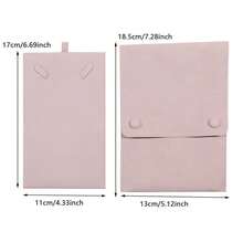 Bolsa organizadora con tarjeta para pulsera, collar de perlas, almacenamiento de alta gama, bolsa de regalos de boda, bolsa de joyería de moda - 1 pieza rosa - Ver 15