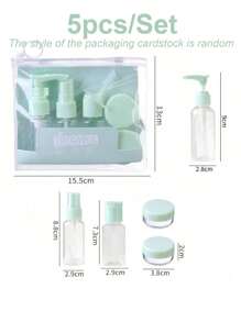 5/7/10PCS Travel Bottle Sets, Refillable, Portable, Leak-Proof, Travel Sample Packaging, Suitable For Shower Gel, Shampoo, Skin Care Products, Cosmetics Packaging, Travel Care Set, Home Sample Packaging, Travel Essentials, Beauty Tools(The Style Of The Packaging Is Random)
