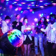 RGB Disco Ball Light - USB Powered Remote Control Projection Lamp, Suitable For Home Room LED Lighting, Club, Party, Karaoke, Wedding Decoration Ambiance Lighting - Black - View 9
