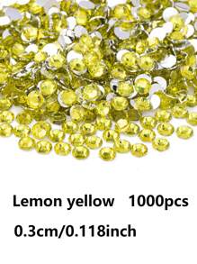 1000pcs-3mm Non-Thermal Repair Nail Art Silvery Base General Color Stick-On Diamonds, Flat Bottom Precious Stone Small Round Precious Stone DIY Nail Art Precious Stone, Mobile Phone Case Cup, Hair Accessories, Clothes, Shoes, Bags, Violent Bear Doll Accessories Precious Stone. Party Gift Decoration Art Ornaments