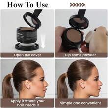 Glow HavenRoot Up Powder, Hairline Powder Thinning Hair, Instantly Cover Hair, Root Cover Up Women & Men, Bald Spots, Grooming, Beard Line (Light-Blonde, 0.14 Ounce (Pack Of 1)) - Light-Brown - 查看 5