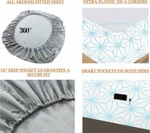 Luxury Soft Bed Sheets Cube Pattern - 1500 Premium Hotel Quality Microfiber Softness Wrinkle And Fade Resistant (4-Piece) Bedding Set, Twin/Twin XL, Aqua - Orange - View 5
