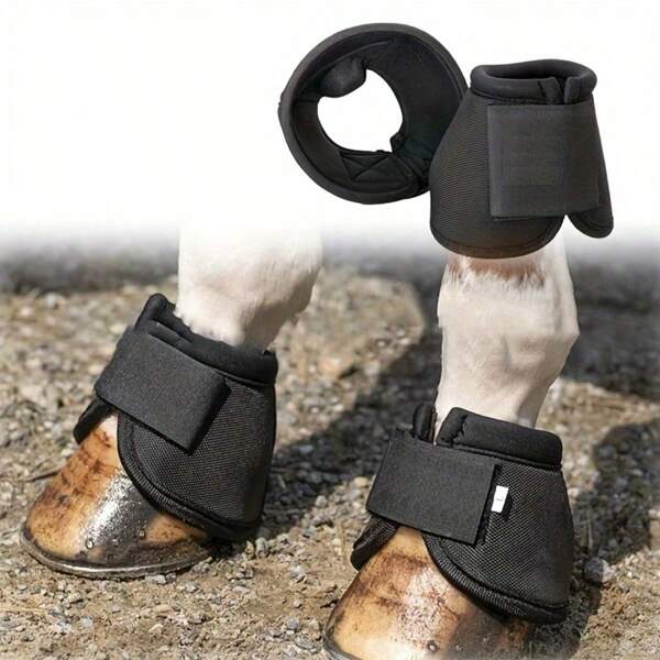 (Sold In Pairs) Professional Nylon Black Horse Riding Boots, Prevent Excessive Injury, Easy To Wear And Care For