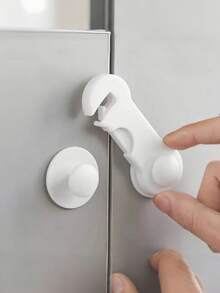 2 pièces Serrures de porte de placard de haute qualité blanches, loquets de porte durables, serrures de pour placard, serrures de tiroir réglables et sécurisées de haute qualité, serrures de de protection, serrures de porte de placard, serrures de réfrigérateur, cadeaux de Noël et d'Action de grâce - Multicolore - Voir 3