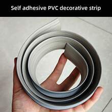 Striscia di transizione per pavimenti in PVC autoadesiva resistente, 1 pezzo, effetto venatura del legno, per moquette e pavimenti duri, bordi flessibili per moquette, pavimenti in laminato e battiscopa in vinile, 39,37 pollici