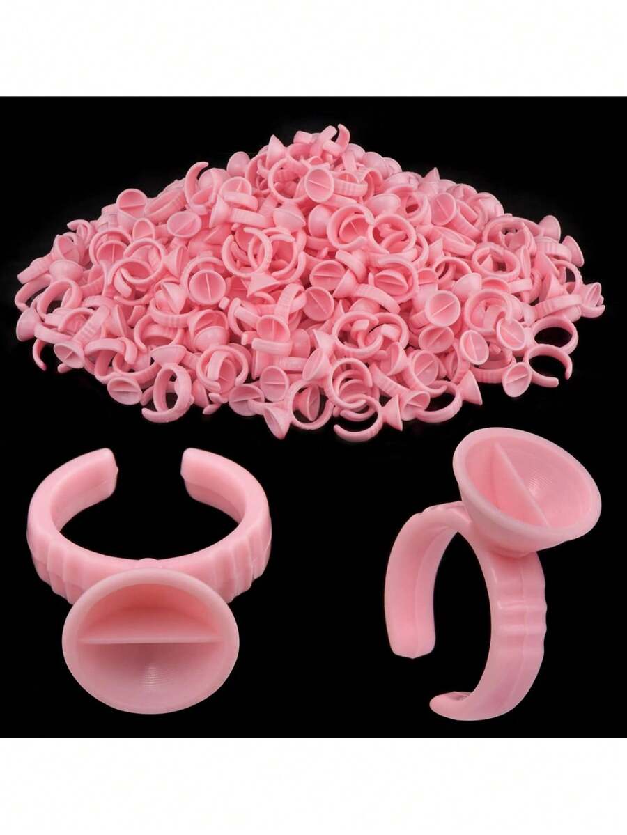 1 pieza Taza para pegamento de extensión de pestañas, taza de fijación de pegamento de pestañas con forma de corazón y flores, hecho a mano para manicura, uñas largas, uñas acrílicas, uñas postizas, uñas con forma de almendra, uñas postizas, uñas navideñas - Multicolor - Ver 1