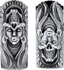 Metal Lighter Case Fits BIC, In Skull Art Design Standard Lighter J6 Sleeve Cover, One Piece Per Order