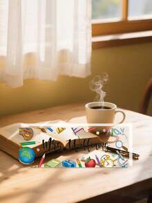 1 件教师礼物，个性化教师礼物，教师姓名桌牌，教师礼物，办公桌亚克力姓名牌，定制姓名牌学校用品，返校 - 彩色 - 查看 4