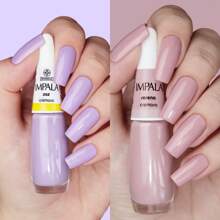 Kit 3 Esmaltes Tons Nude Lilas Rosa Hipoalergênico Perolado